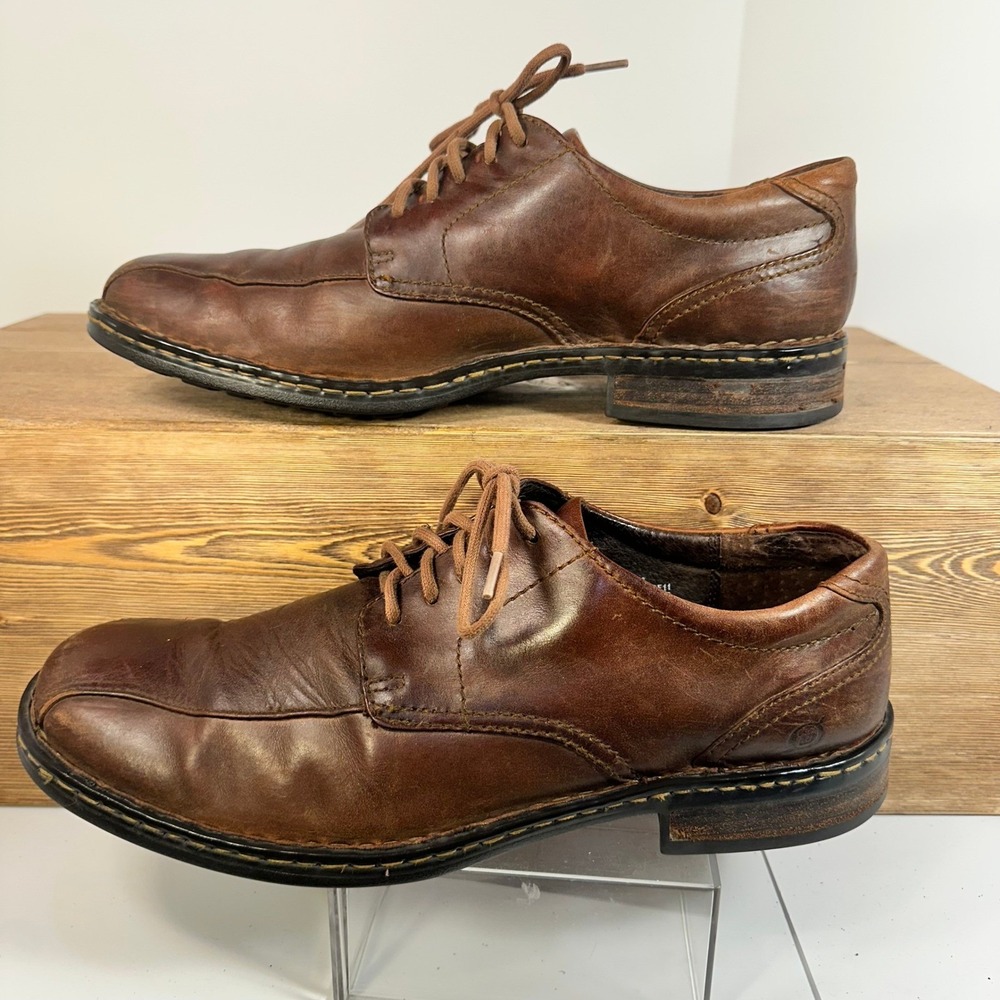 Born Leather Oxford Shoes Men 12 Brown Handcrafted Comfort Dark Academia  M6355